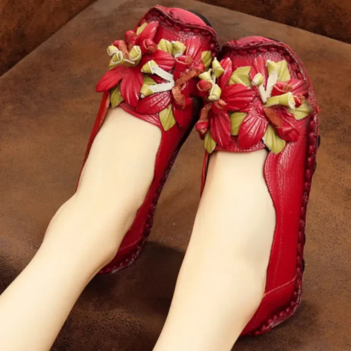 Flora | Floral Leather Mules