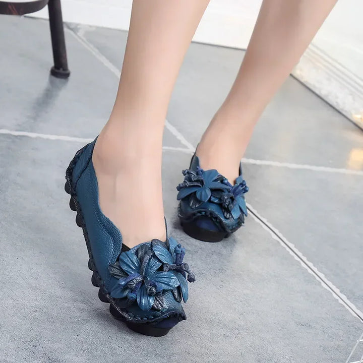 Flora | Floral Leather Mules