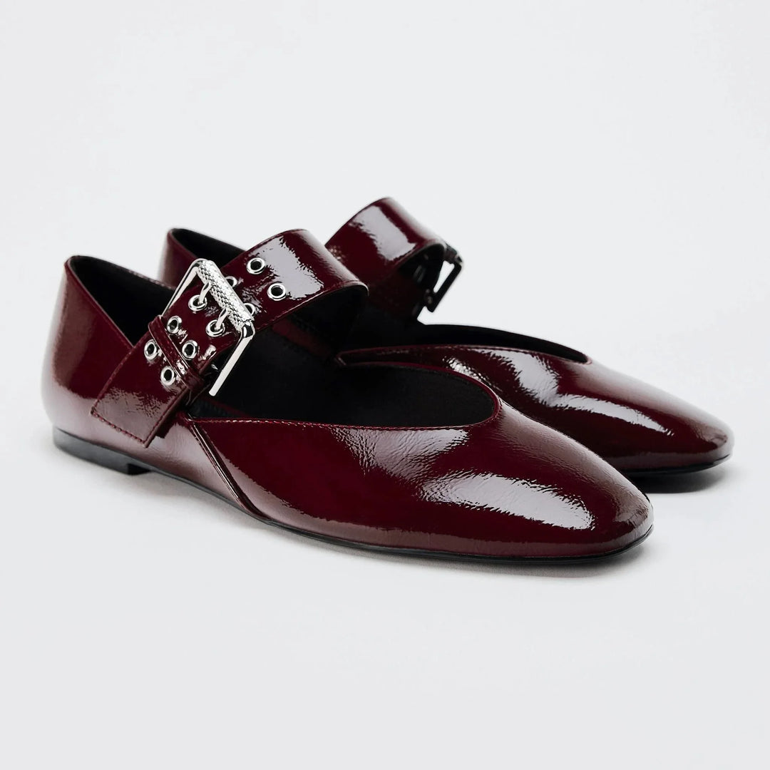 Sylvia | Buckle Strap Ballet Flats