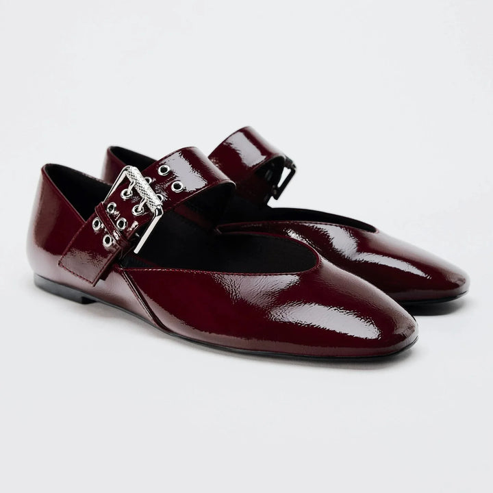 Sylvia | Buckle Strap Ballet Flats