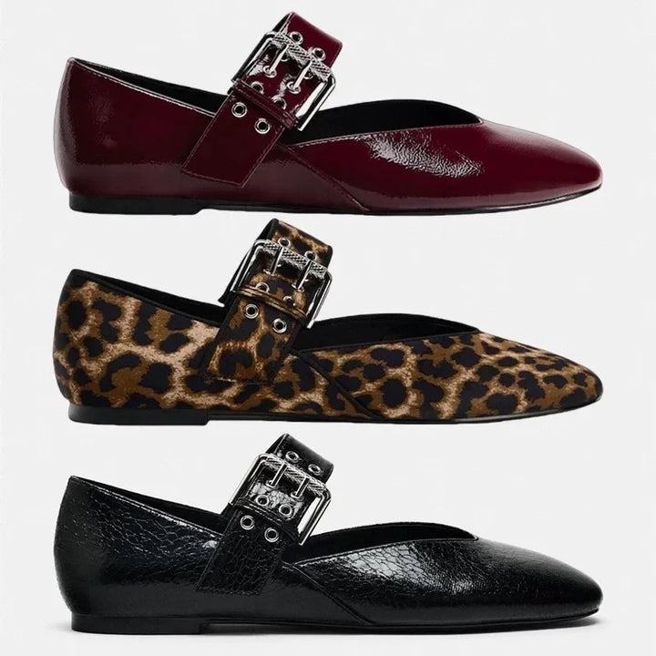 Sylvia | Buckle Strap Ballet Flats