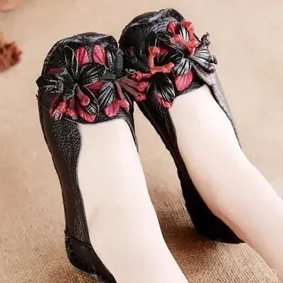 Flora | Floral Leather Mules