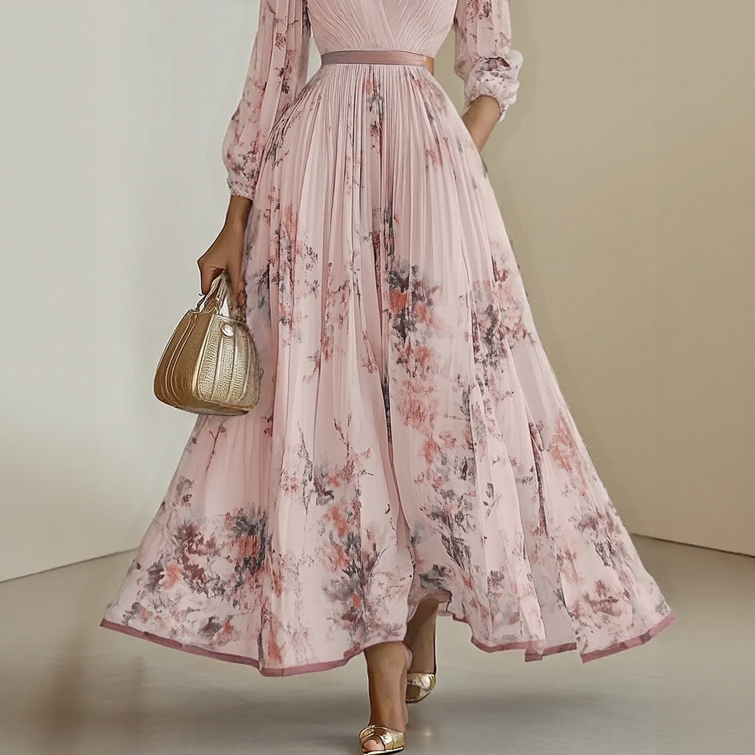 TESSA | DRESS WITH SOFT V-NECK