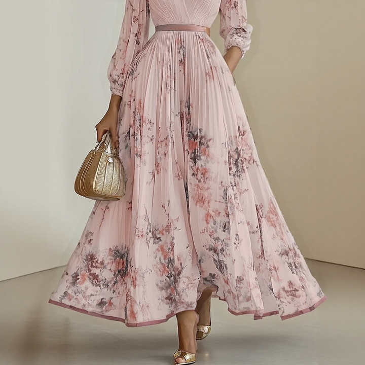 TESSA | DRESS WITH SOFT V-NECK