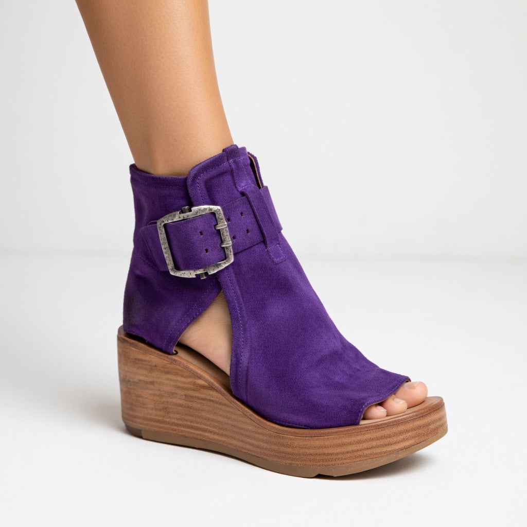 Orélisse | Open-Toe Wedge Boots