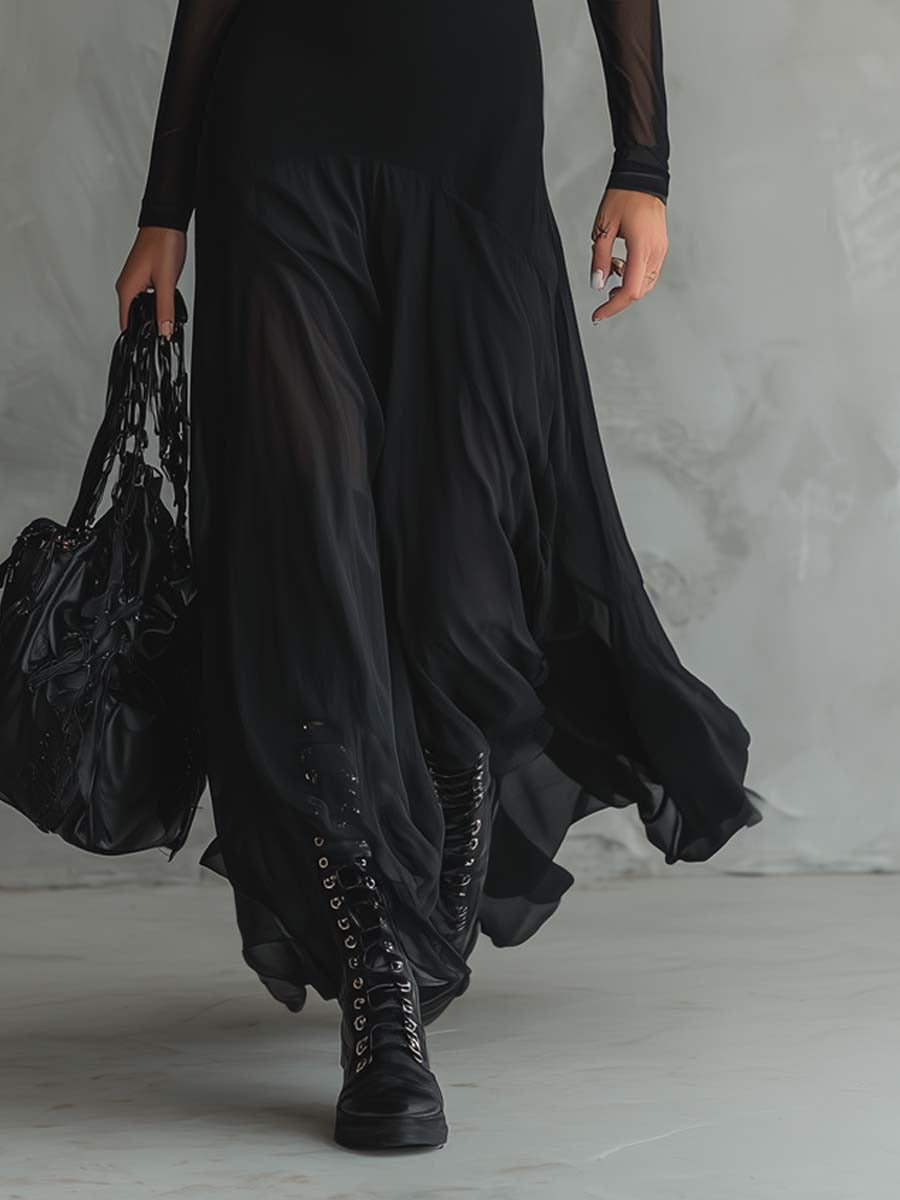Yedra | Flowy Tulle Maxi Dress