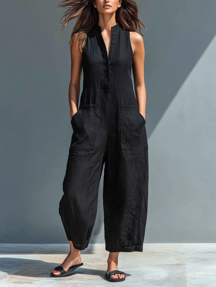 Marlowe | Sleeveless Linen Jumpsuit