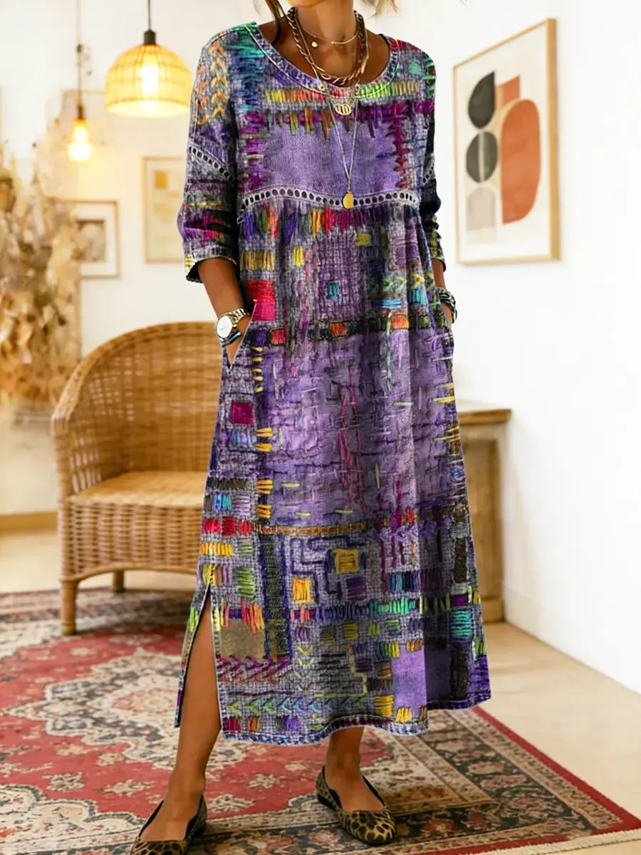 Manuela | Artistic Patchwork Dress