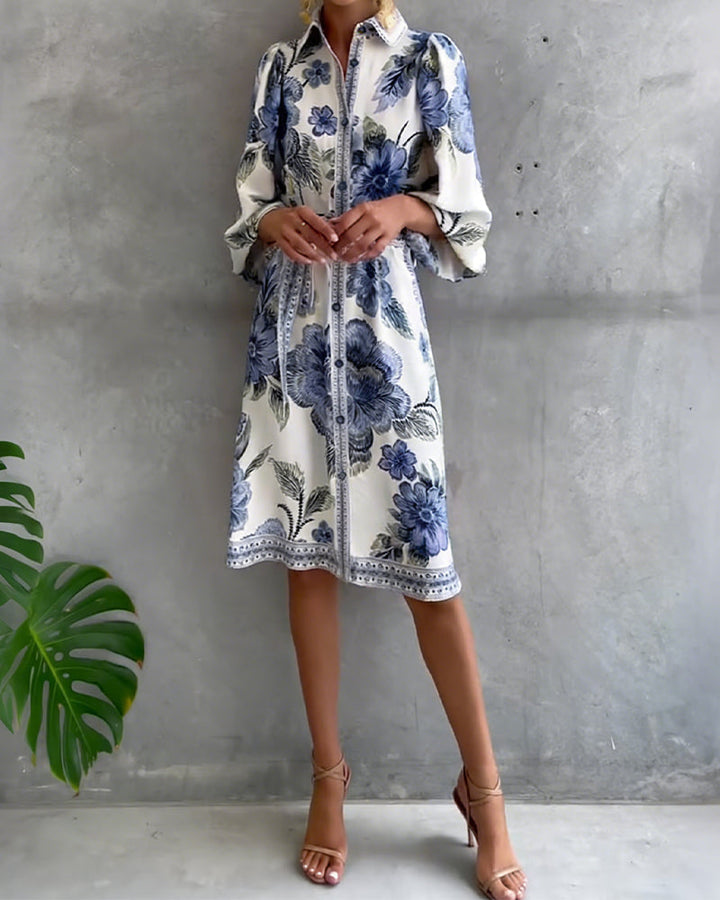 Rosalie | Floral Button Midi Dress