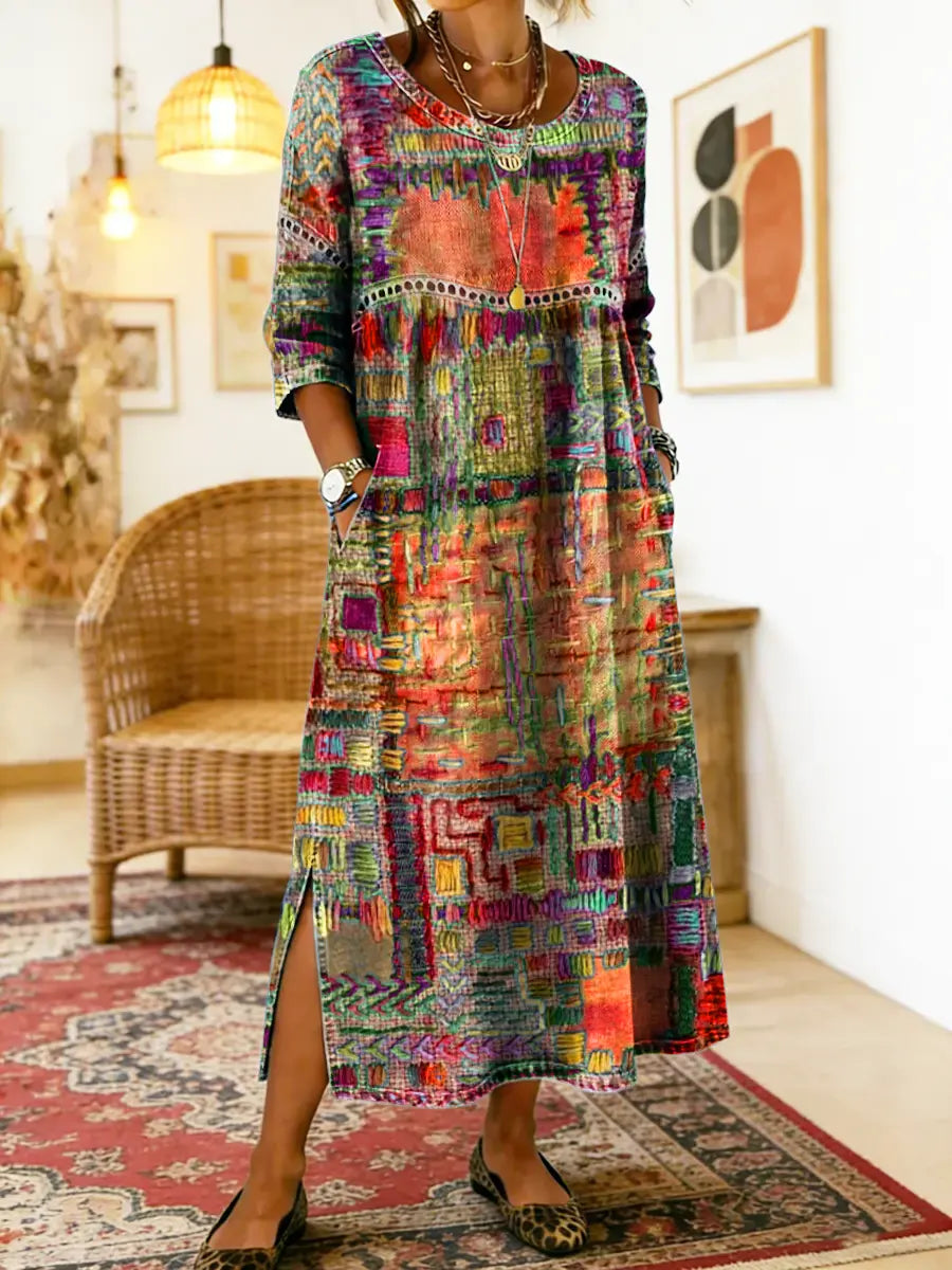 Manuela | Artistic Patchwork Dress