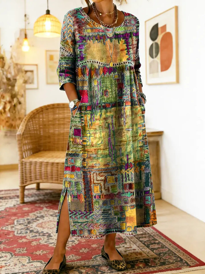Manuela | Artistic Patchwork Dress