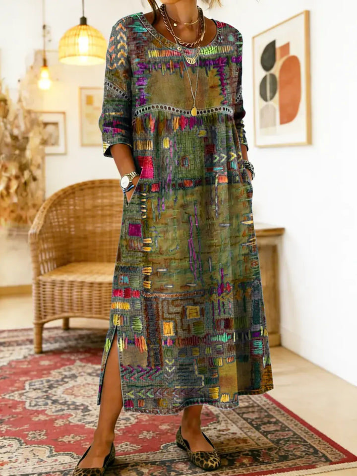 Manuela | Artistic Patchwork Dress