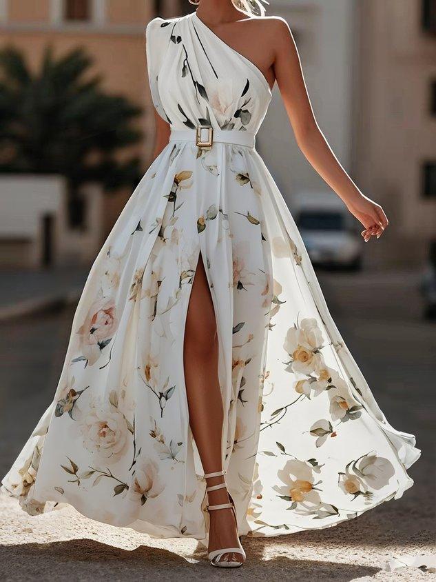 Julie | Floral One-Shoulder Maxi