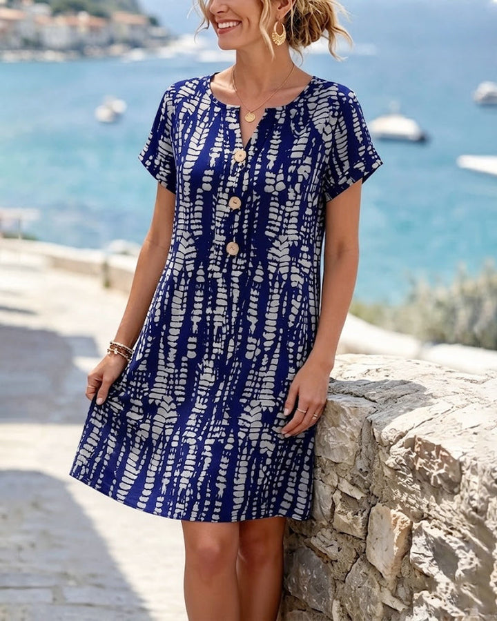Sienna | Contrast Print Summer Dress