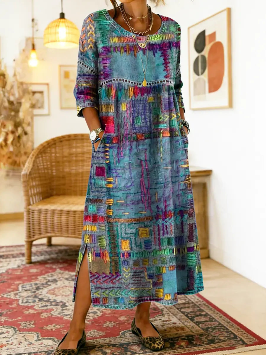 Manuela | Artistic Patchwork Dress