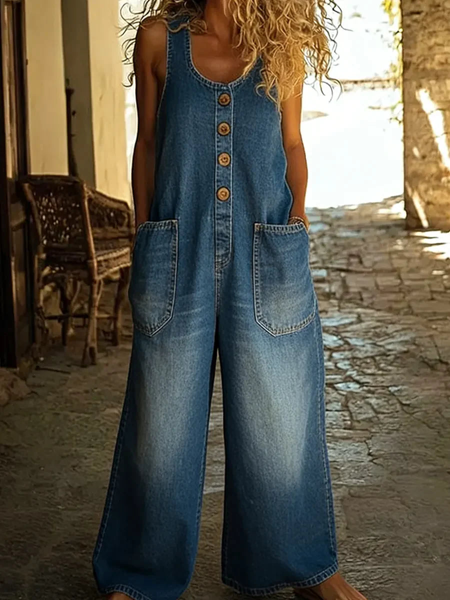 Mila™ | Relaxed Denim Jumpsuit