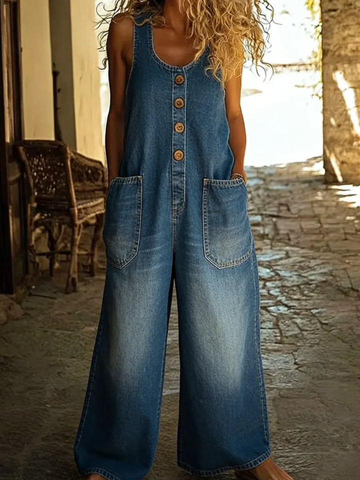Mila™ | Relaxed Denim Jumpsuit