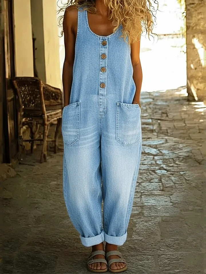 Mila™ | Relaxed Denim Jumpsuit