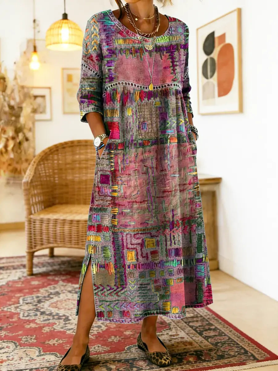 Manuela | Artistic Patchwork Dress