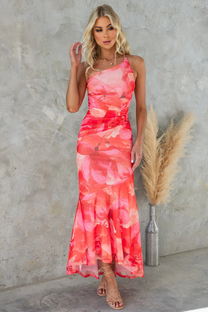 Reneesa | One Shoulder Pleated Dress