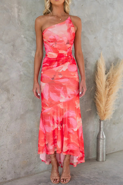 Reneesa | One Shoulder Pleated Dress