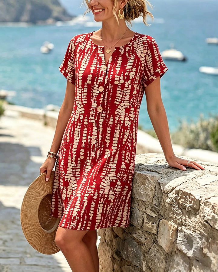 Sienna | Contrast Print Summer Dress