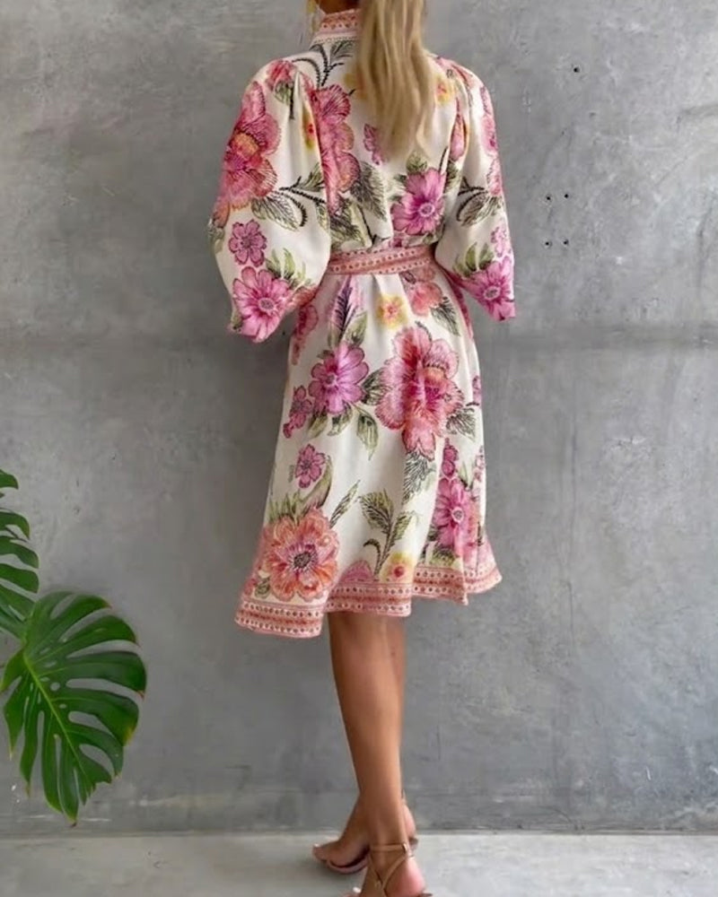 Rosalie | Floral Button Midi Dress