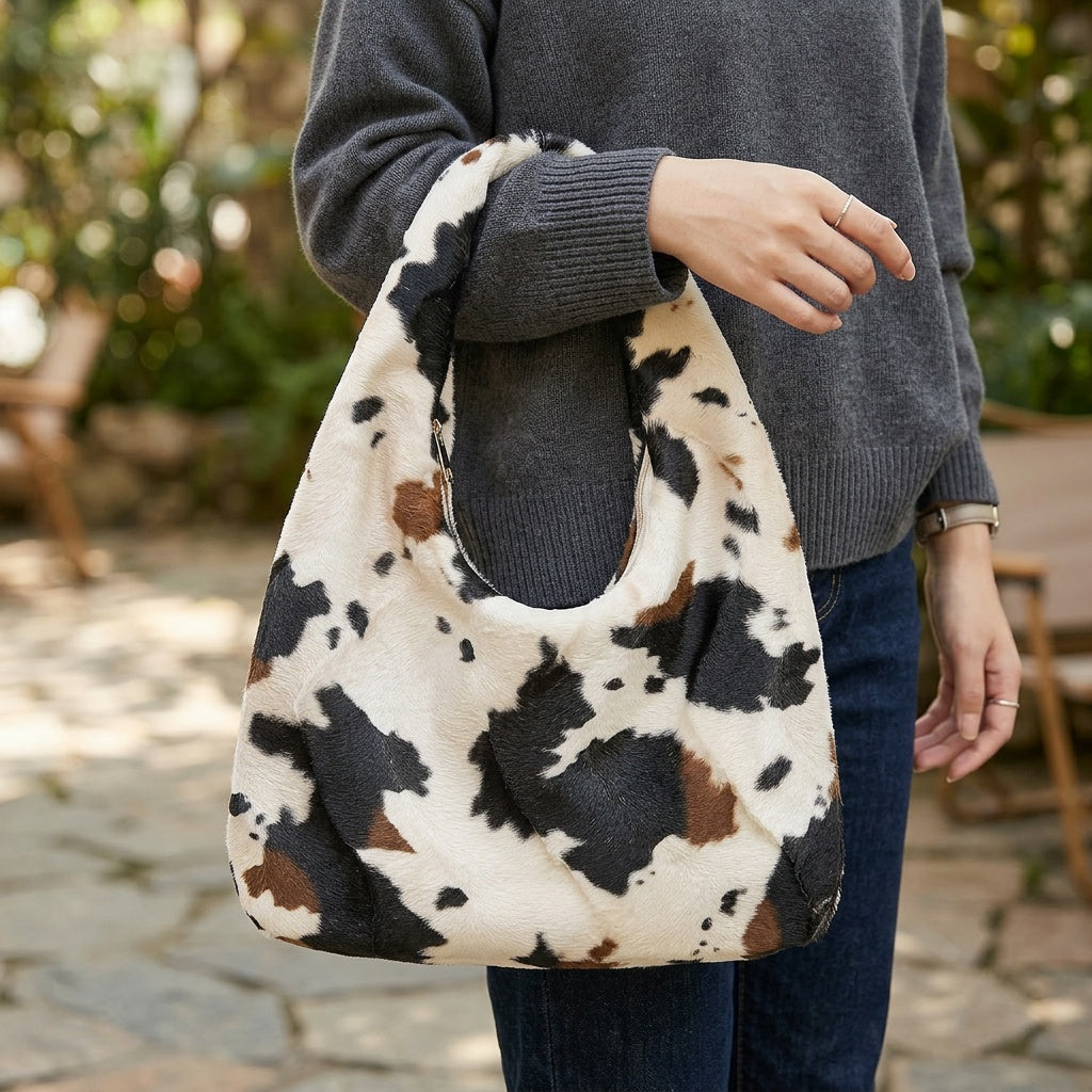 Romilly | Cow Print Shoulder Bag