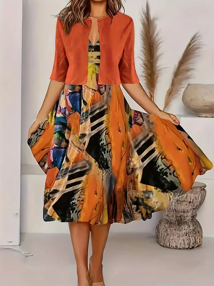 Valencia™ | Elegant Long Skirt Two-Piece Set
