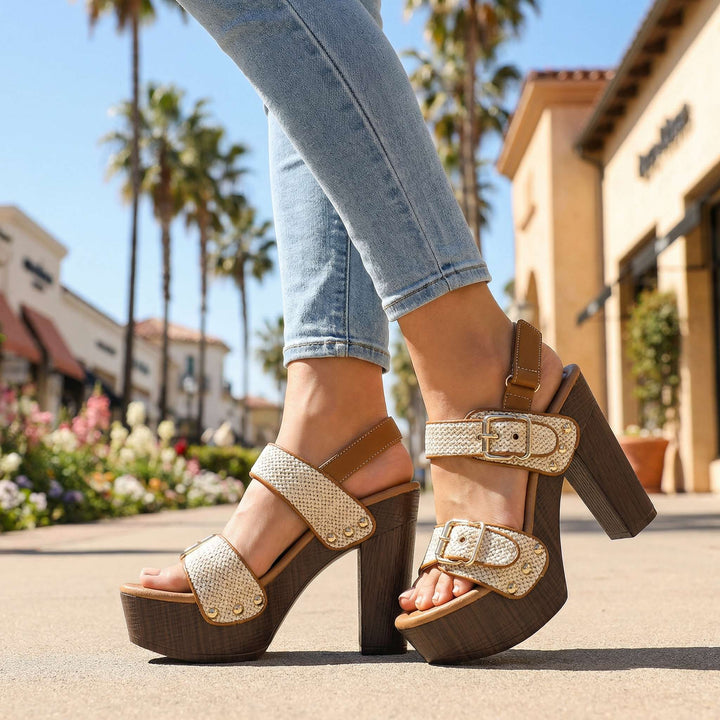 Vanessa™ | Platform Buckle Heels