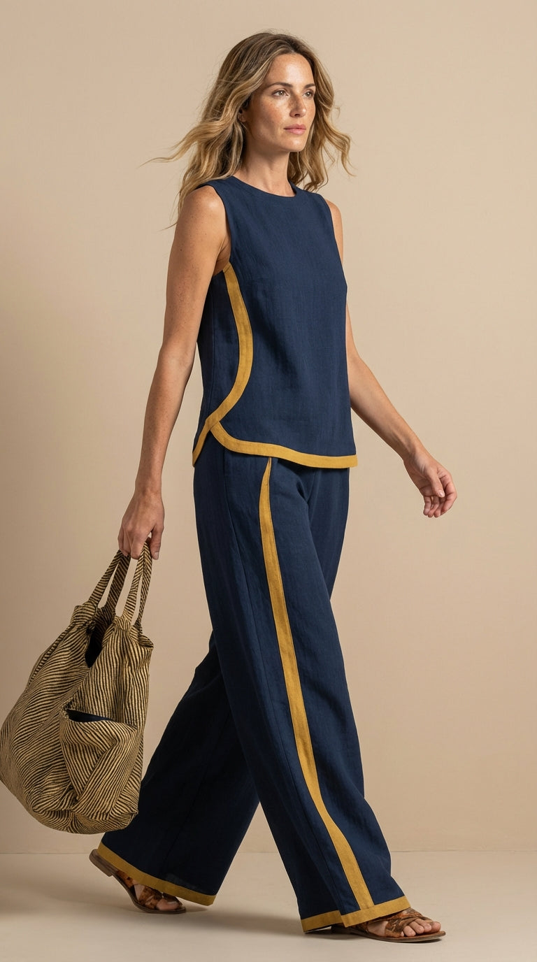 Olivia™ | Contrast Two-Piece Set