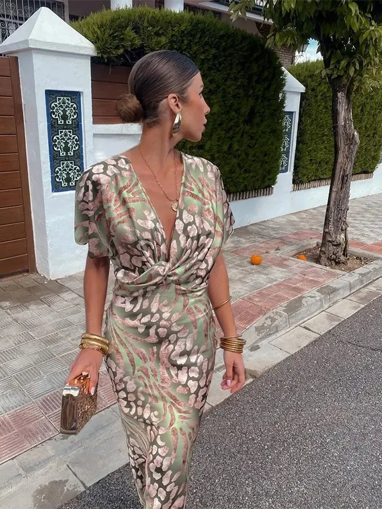 Claire | Copper Midi Dress