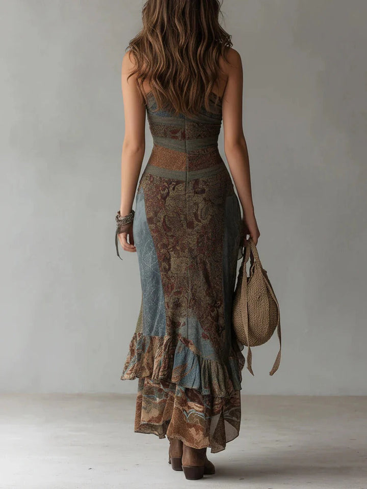 Freya™ | Asymmetric Printed Maxi Dress