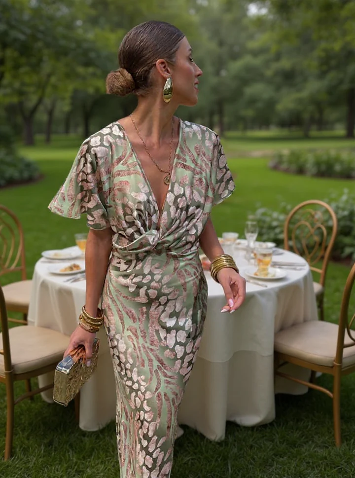 Claire | Copper Midi Dress