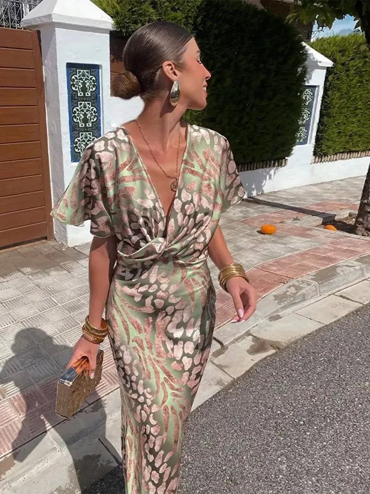 Claire | Copper Midi Dress