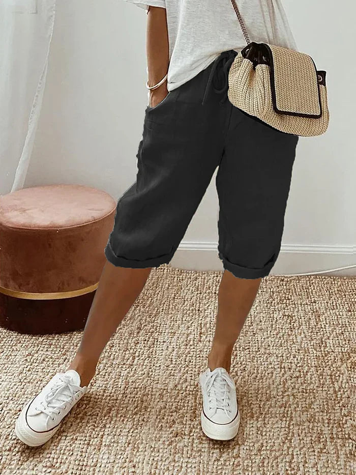 Laluna | Cotton Linen Comfort Shorts