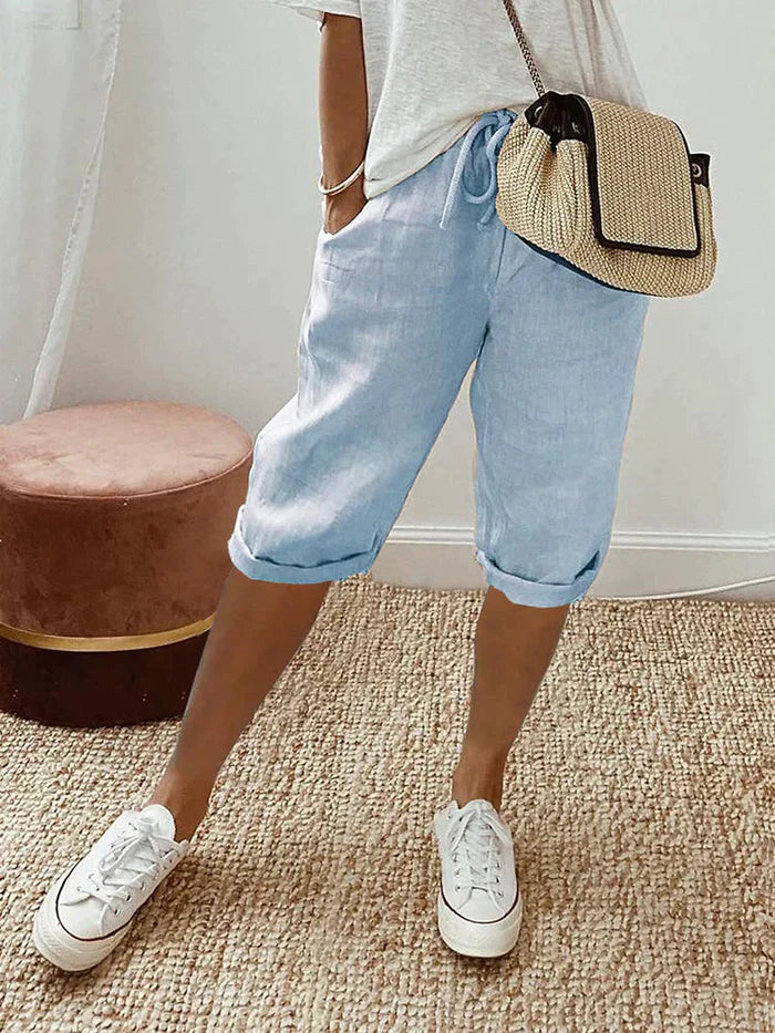 Laluna | Cotton Linen Comfort Shorts