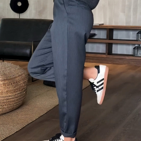 MATHILDA | Elegant, figure-flattering striped trousers