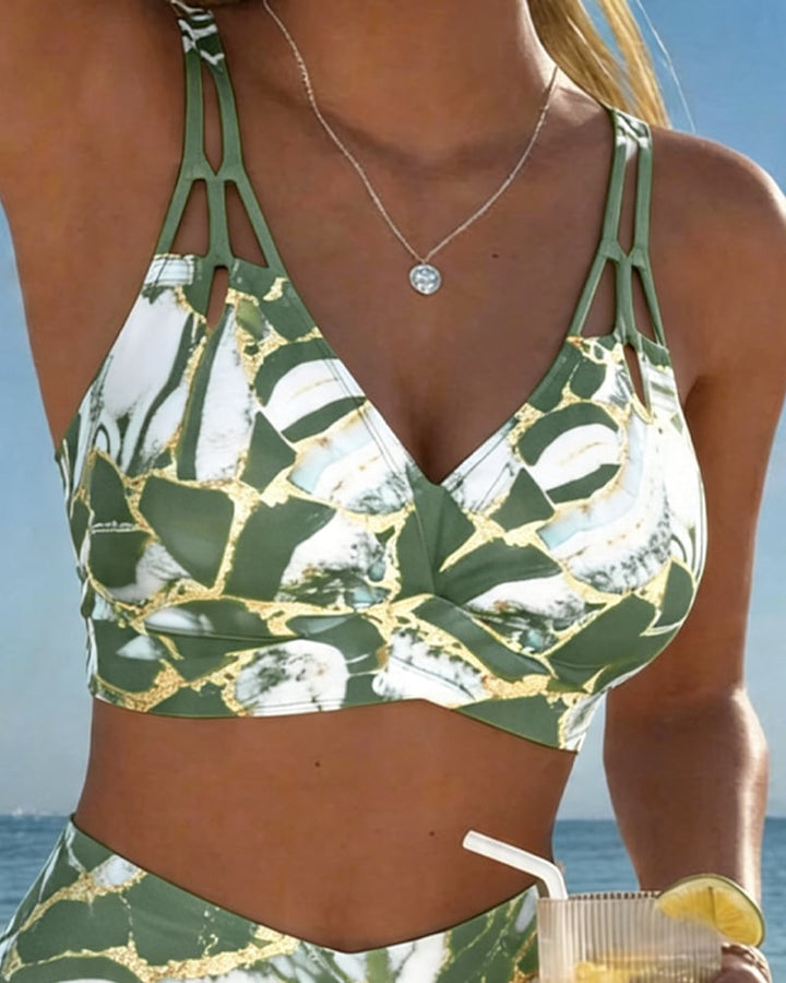 Isla | Bra-Style Plaid Bikini Set