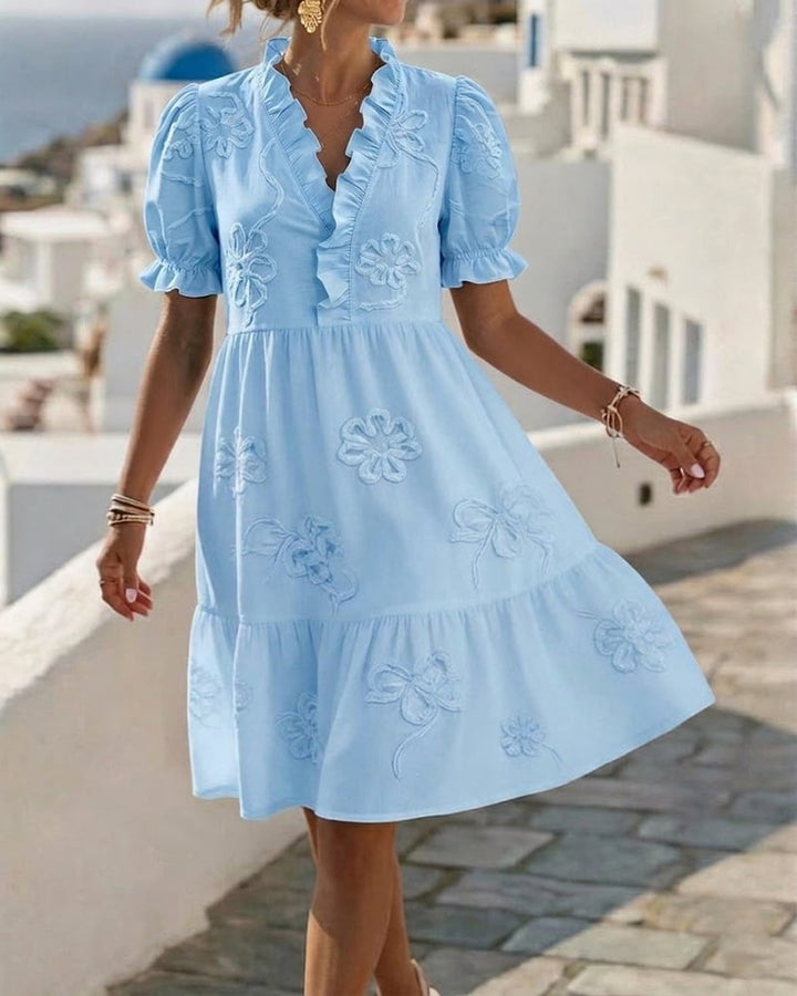 Elara | Floral Puff Sleeve Dress