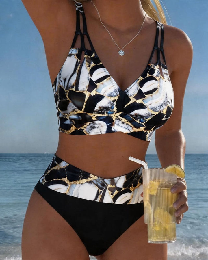 Isla | Bra-Style Plaid Bikini Set