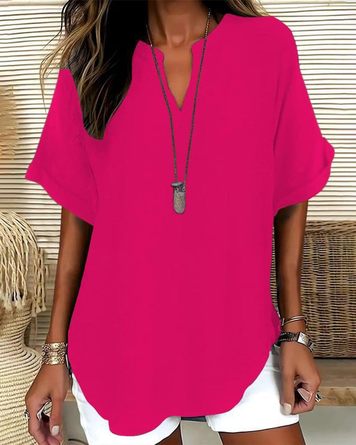 Lydia | Relaxed V-Neck Blouse
