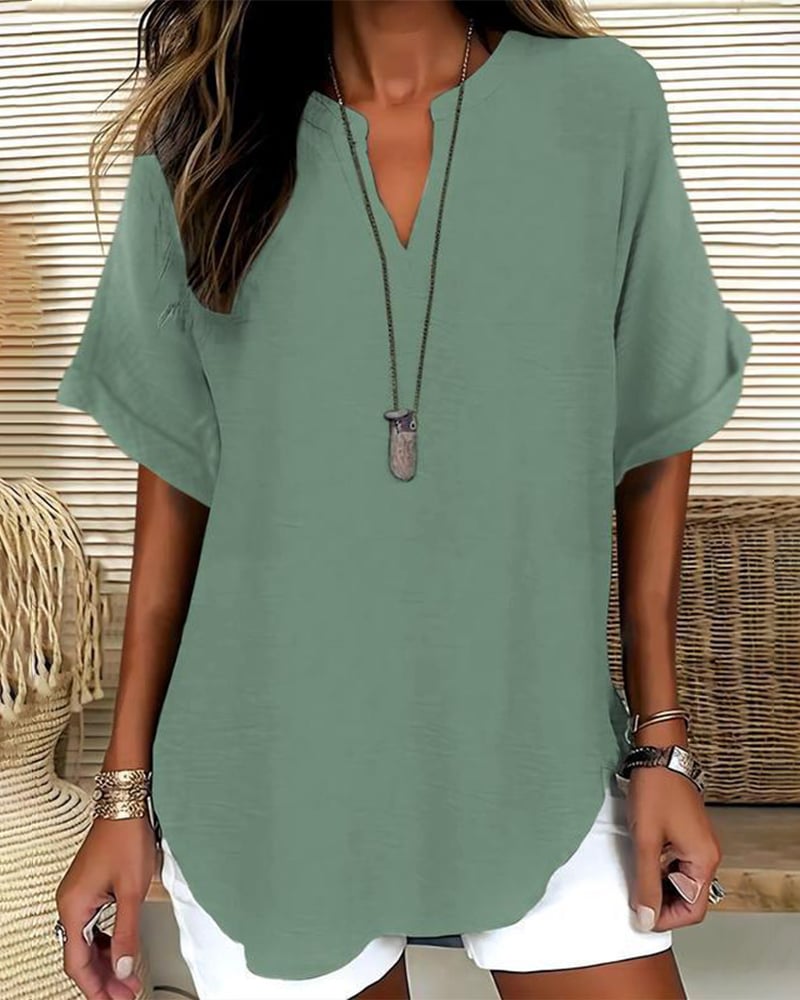 Lydia | Relaxed V-Neck Blouse