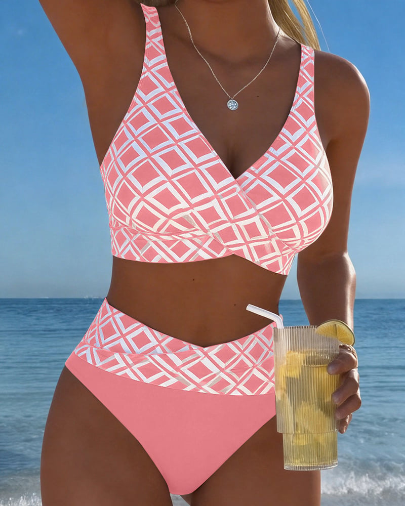 Freya | Bra-Style Check Bikini Set