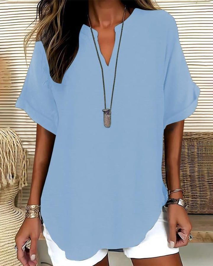 Lydia | Relaxed V-Neck Blouse