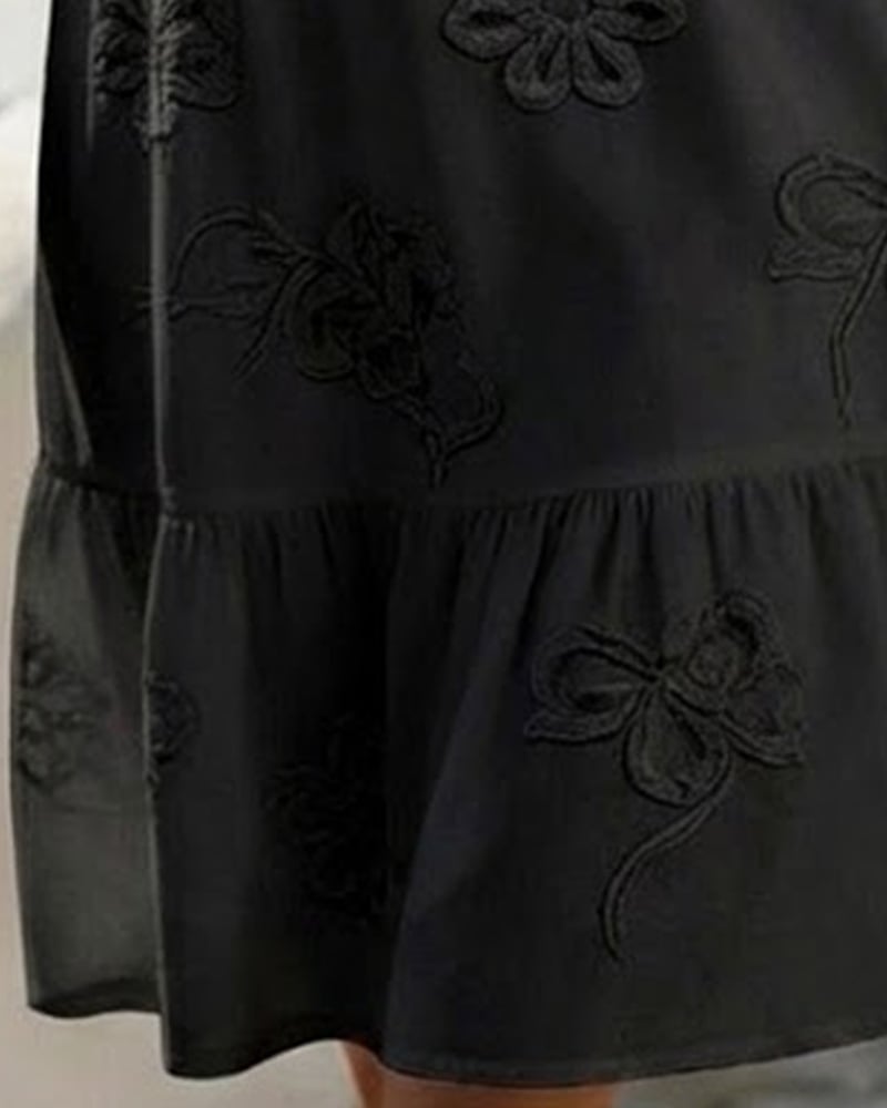 Elara | Floral Puff Sleeve Dress