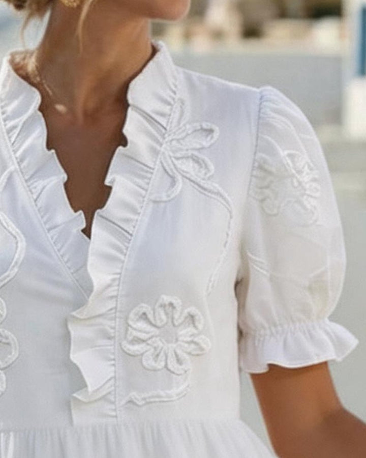 Elara | Floral Puff Sleeve Dress