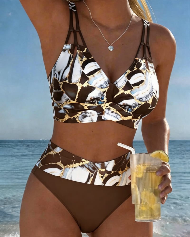Isla | Bra-Style Plaid Bikini Set