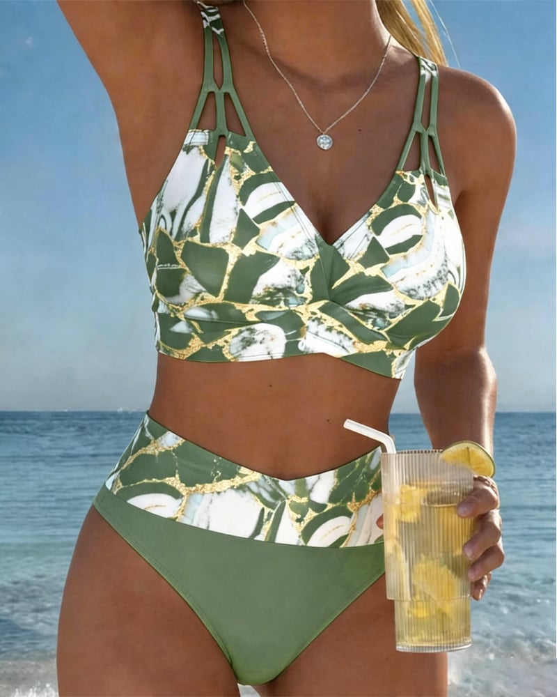 Isla | Bra-Style Plaid Bikini Set