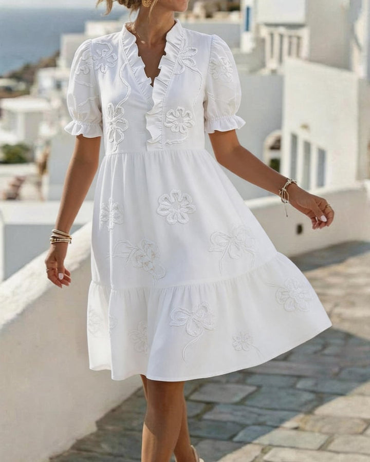 Elara | Floral Puff Sleeve Dress